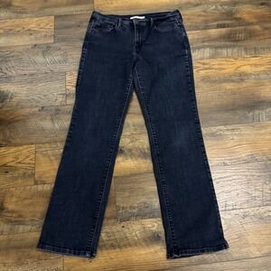 Levi's 505 Straight Jeans Women's Size 30 Dark Wash Stretch Denim Mid Rise